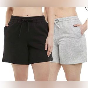 SOLD. 2 pairs Danskin Terry cloth sweatpants shorts XL